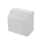 نصف بردورة رصيف، طول 30 سم × عرض 25 سم × سماكة 15 سم، لون أبيض