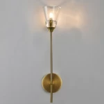 Wall Light, Gold Color, 2 Bulbs