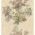 Rose wallpaper, length 10 m, width 0.70 m, beige color, model 13018