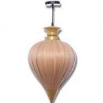 تعليقة مصباح سقف خشبية أنيقة، مقاس 32×30 سم، سلك بطول متر