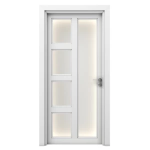 Premium Wooden Door 235x115 cm, Thickness 6 cm, White Color, Model GPR07 | 