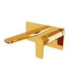Washbasin Mixer Length 25 cm, Width 1 cm, Height 17.8 cm, Shiny Gold