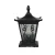 Large Ground Fence Lantern, Height 43 cm, Diameter 28 cm, Black Color