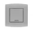 Electrical light switch 1 gang double pole with led 20 Amp Omnia Alfanar Size 7×7 cm Color Grey with Grey Ring