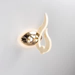 Gold Wall Lamp, 24 cm Length, 22 cm Width