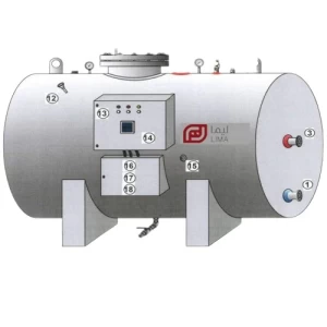 Vertical Water Heater Lima Capacity 1250 Liter Height 2560 mm, European Design | Reem Water Heater Factory
