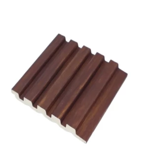 Decorative Synthetic Wood Panels PS, Size 16x290 cm, Thickness 12 mm, Brown Color | JU-012