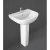 Base WashBasin, Size 54.5x41 cm, Alpine White Color | Rak Ceramics
