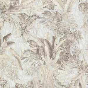 Italian Wallpaper Tropical Design Light Beige, Size 10mx0.70m, Model rc18010 | Balbaid Decor Company