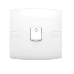 مفتاح جرس مفرد 10 امبير ألف كلاسيك الفنار مقاس 7×7 سم اللون ابيض 