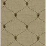 American Wallpaper Dark Beige Color Classic Design, Size 10mx0.53m, Model ZA30500
