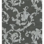 Classic wallpaper, dark gray color, length 10 m, width 0.73 m, model 56928 