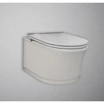 Wall Mounted Western Toilet Seat White Color Size 360x365x530 mm 