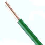 Solid Copper Electrical Wire 6 sq mm Size, 450/750 Voltage Rating, PVC Insulation, Green Color | Riyadh Cables