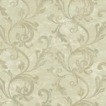 American Wallpaper Beige Color leaf-Patterned Design, Size 10mx0.53m, Model TB4283