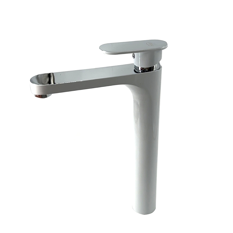 Lima Washbasin Faucet White with Chrome, Length 31 cm, Neck 20 cm | ALHashim Sanitary Tools