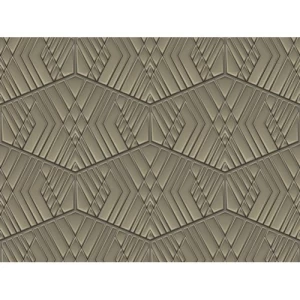 Italian Wallpaper Geometric Design 10m x 0.73m Dark Beige | Balbaid Decor Company