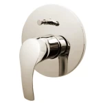Concealed Shower Mixer Handle, Two Lines, Round Shape, Light Bronze Color