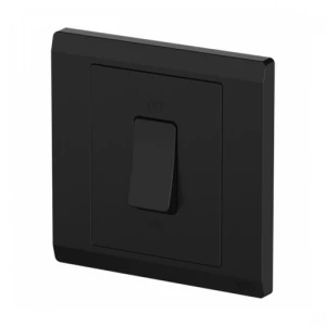 Electrical Switch Medium 1 Gang 10 Amp 7x7 cm Black | Green Home Trading