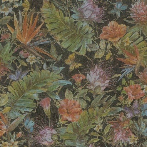 Floral Wall Covering Length 10m, Multicolor, Model Z80011 | Balbaid Decor Company