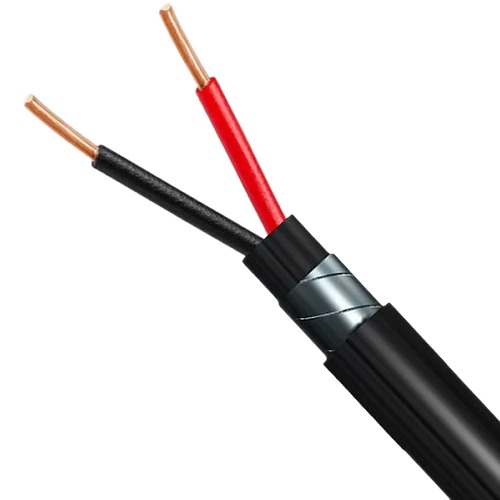 كابل نحاس مصمت خطين 4 مم2 0.6/1 ك.ف عزل XLPE مسلح STA غلاف PVC طول 1000 متر | رسكاب