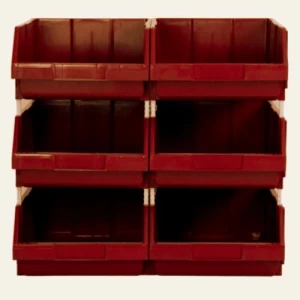 Plastic Shelving Bin 61x40x22 Cm, 30 Kg Capacity, Red | AL-FURIDI FACTORY FOR PLASTIC INDUSTRIES