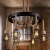 Jute Rope Chandelier 6 Lights, Diameter 50 cm, Adjustable Height from 70 cm to 120 cm