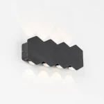 Contemporary LED Wall Sconce for Outdoor Fence, Dimensions 19×9×5 cm, Black Color
