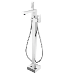 Standing Bathtub Mixer Brass Chrome Color, 1.5m Cord | Saudi Ceramics