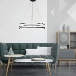 نجفة معدنية ليد سوداء، ارتفاع 13 سم، قطر 35 سم، موديل 800078