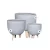Fiberglass Planter, Width 23 cm Depth 32 cm Height 32 cm, Light gray color.