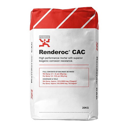 Corrosion Resistant Cement Mortar Renderoc CAC Fosam Size 20 kg | Fosam Company Limited