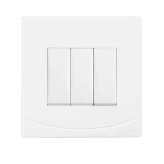 مفتاح كهرباء ثلاثى دركسيون 10 امبير سدرا الفنار مقاس 7×7 سم اللون ابيض 