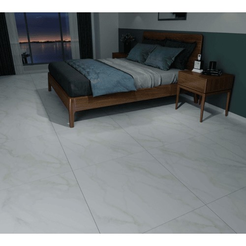 Indoor Floor Tiles 10 mm Thick 60x60 cm White Matte | Saudi Ceramics