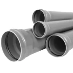 UPVC Plastic Pipe for Sewerage Systems  Outside diameter   110 mm Thickness 3.8 mm Grey Color | Almona  Company