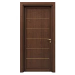 أبواب بريميوم خشب متين، لون بني غامق، مقاس 235 × 115 سم، متانة 6 سم، موديل GM01