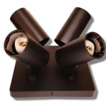 كشاف تراك لايت متحرك 360 درجة رباعي، مقاس الدائرة الأسطوانية قطر 6 سم، لون أسود