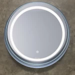 LED Bathroom Mirror Circular Shape, Size60x 60cm, Thickness 4 mm, light gray color