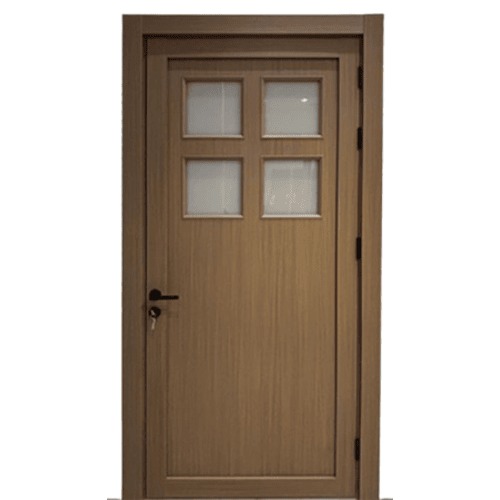 Single Wooden Door WPC, Thickness 6 cm, Light Brown Color | 