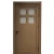 Single Wooden Door Made of WPC, light brown color, thickness 6 cm
