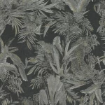 Italian Wallpaper Gray Color Tropical Design, Size 10mx0.70m, Model RC18004