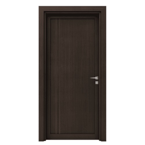 باب بريميوم خشبي متين 235 × 115 سم، بني محروق، سماكة 6 سم | موديل BM02
