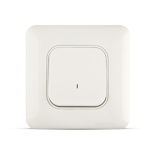 20A Double Pole Switch with LED Indicator, 1 Gang, 7x7 cm, White, 250V | Spectra