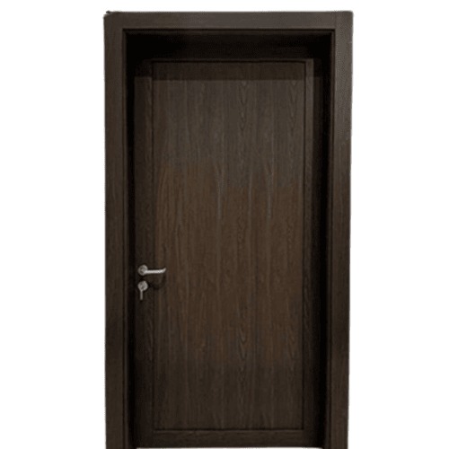 Single Water-Resistant WPC Door, 6 cm Thickness, Dark Brown | 6010621