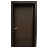Single Water-Resistant WPC Door, Dark Brown Color, 6 cm Thickness