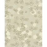Floral wall covering beige color, length 10 m, width 0.53 m, model 20616