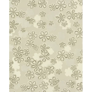 Floral Wall Covering 10m x 0.53m Beige Color, Model 20616 | Balbaid Decor Company