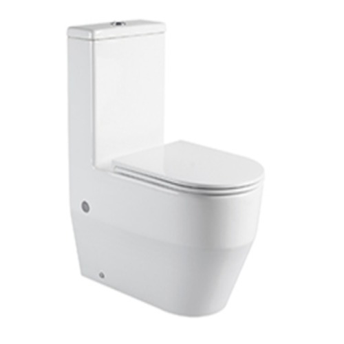 Floor Mounted Ceramic Toilet 25 cm Round White, Cover UF | Al Muhaidib Sanitary and Ceramic