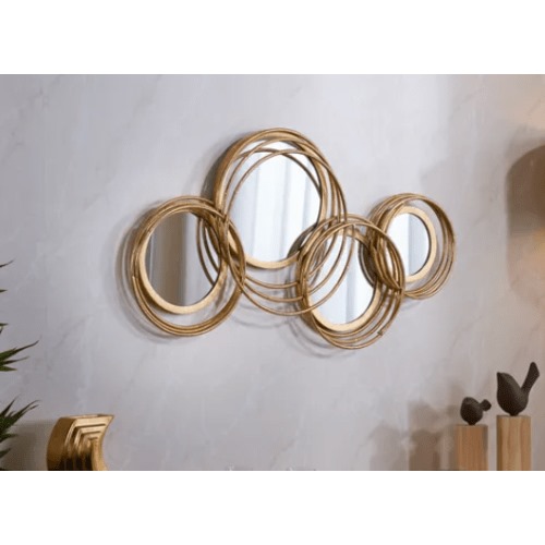 Decorative Mirrors 52x92x7.5 cm, Gold Color, Island Design | Abyat Company