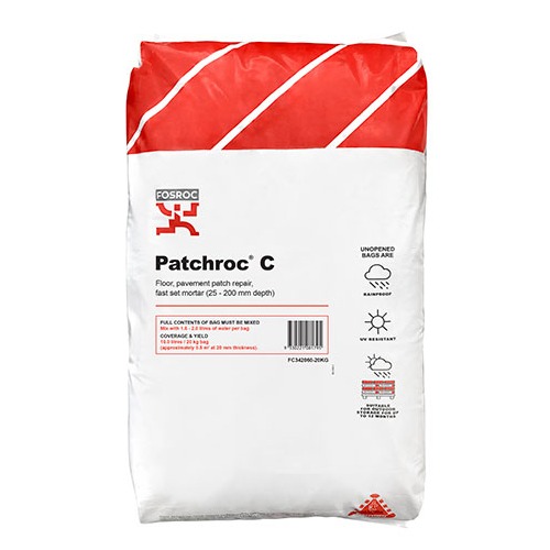 مونة اسمنتية للترميم السريع Patchroc C حجم 20 كجم، سريعة الإعداد | فوسام